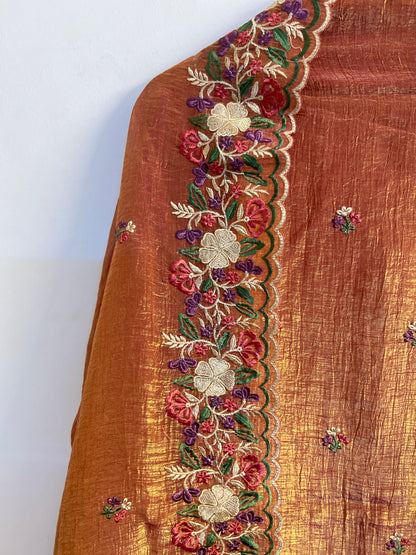Crushed Shimmer Silk with Embroidered Dupatta 🌸