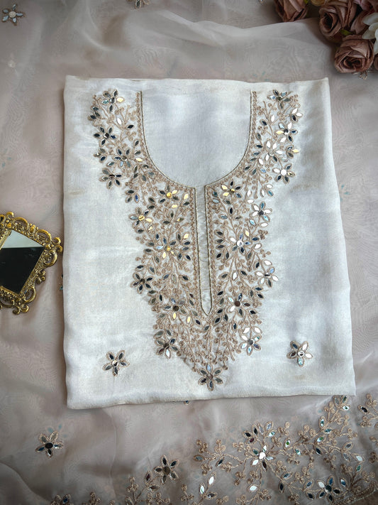 Graceful Ivory with Real Mirror Detailing Salwar suit