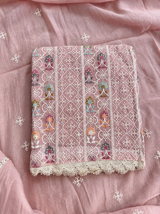 Embroidered Elegance in Mal Chanderi ✨