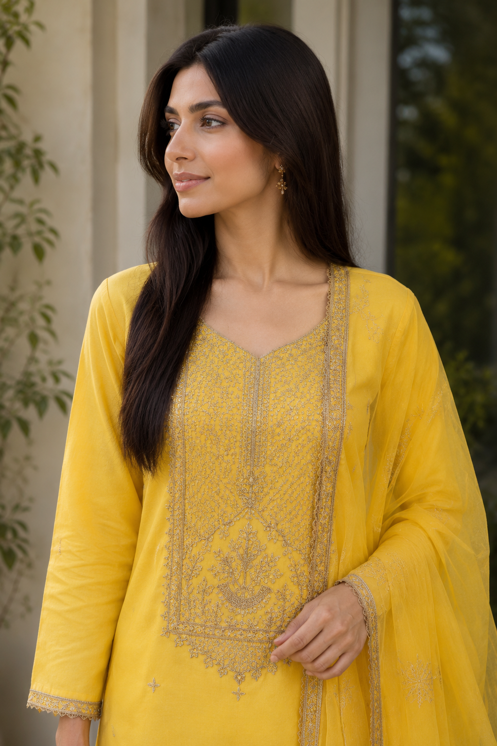 Golden Grace – Handworked Russian Silk Suit