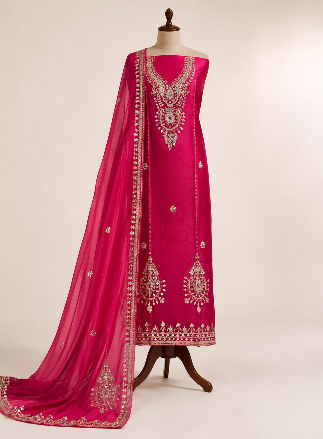 Gota Patti on Luxe Shimmer Organza