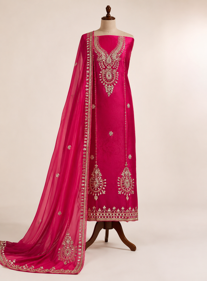 Gota Patti on Luxe Shimmer Organza