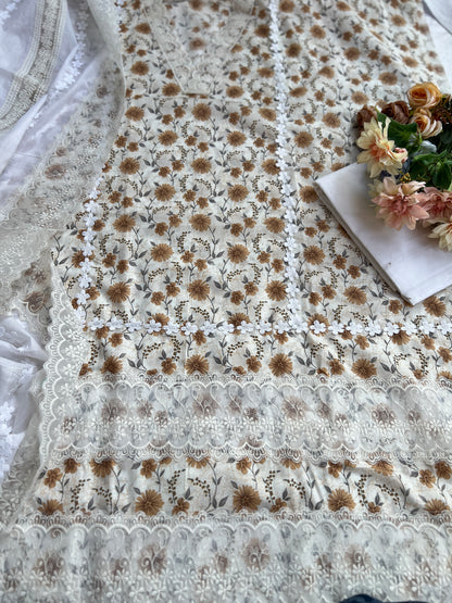 Floral Prints suits with Dedicated Lace