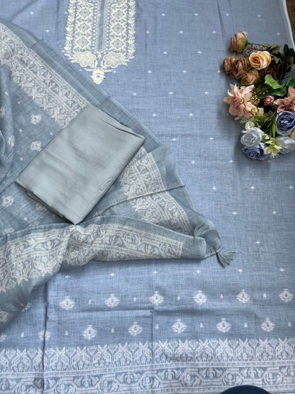 Soft-Toned Linen Sets with Intricate Thread Work