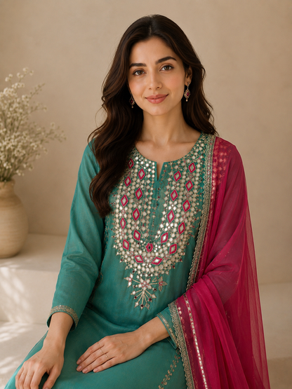 Elegant Gota Embroidered Suit