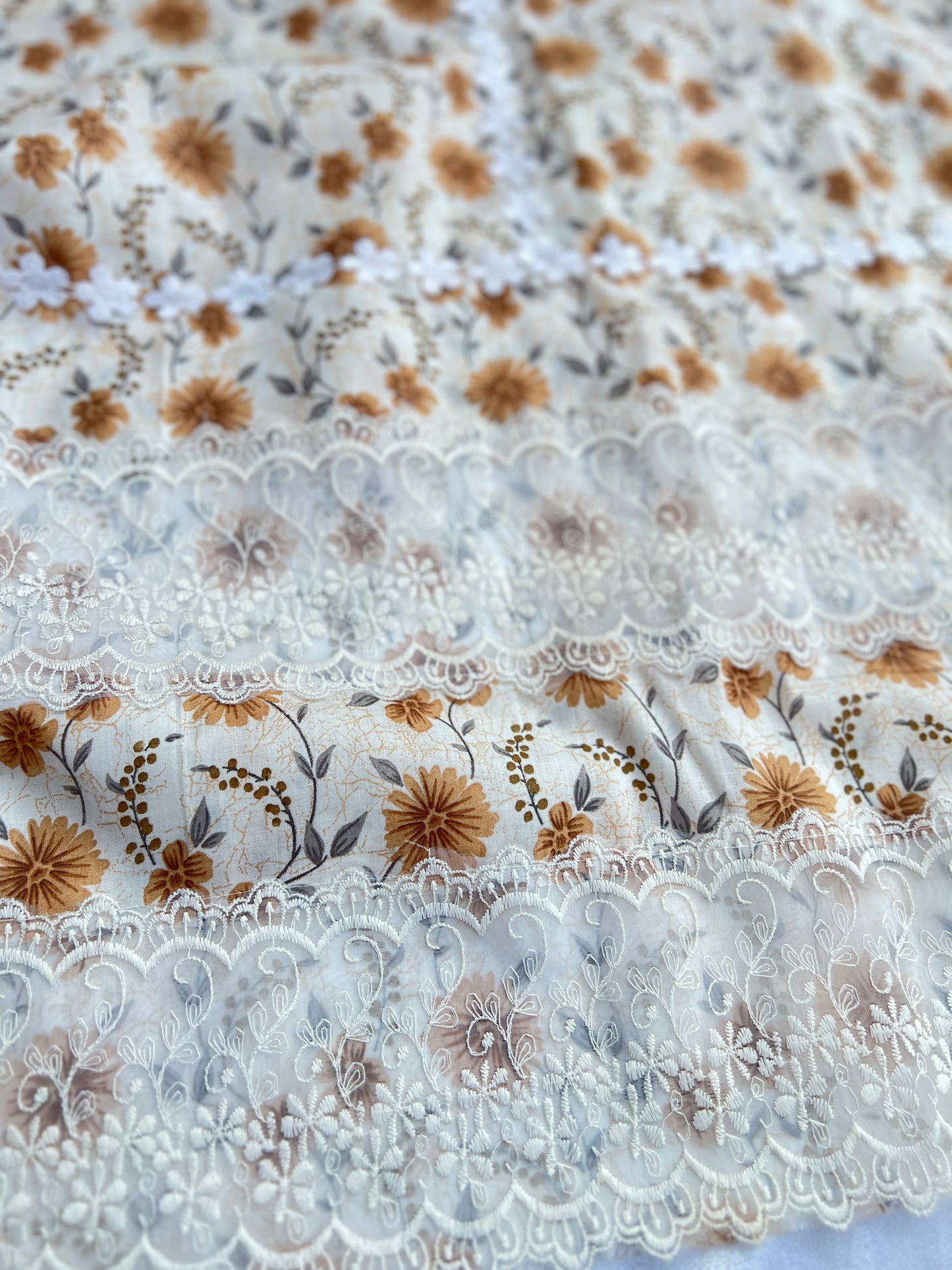Floral Prints suits with Dedicated Lace