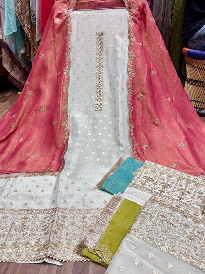 Ivory Elegance with a Soft Shimmer Glow ✨