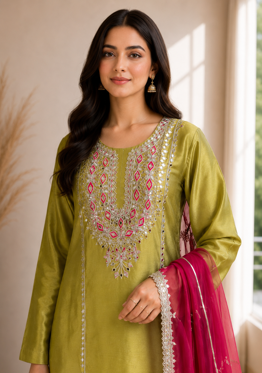Elegant Gota Embroidered Suit