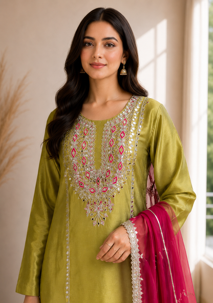 Elegant Gota Embroidered Suit