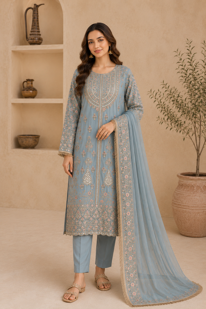 Georgette Embroidered Pakistani Suit