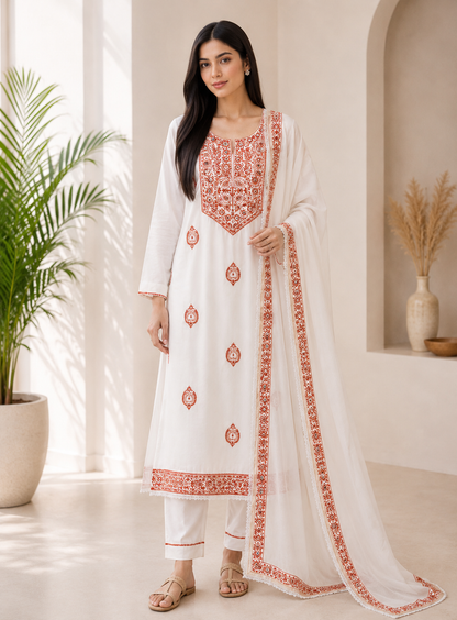 Chikankari-Inspired Cotton Set ✨