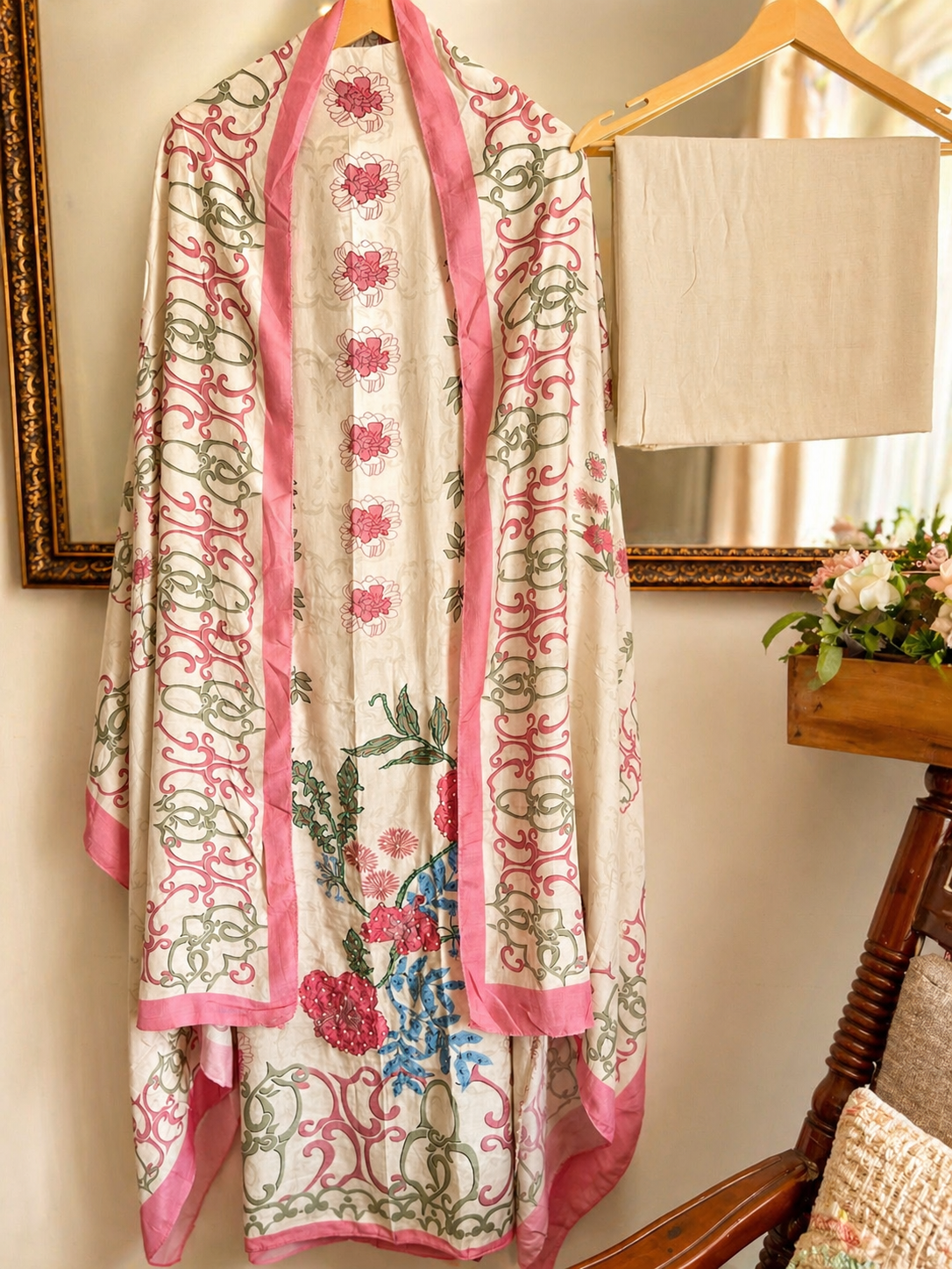 Pastel Bloom Muslin Suit Set