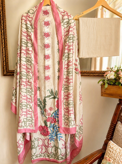 Pastel Bloom Muslin Suit Set