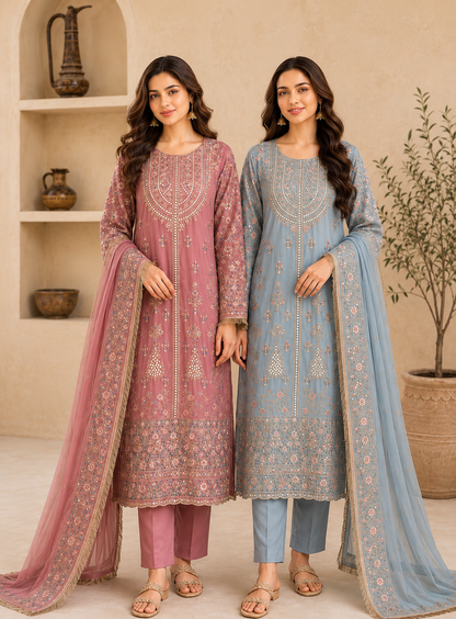 Georgette Embroidered Pakistani Suit