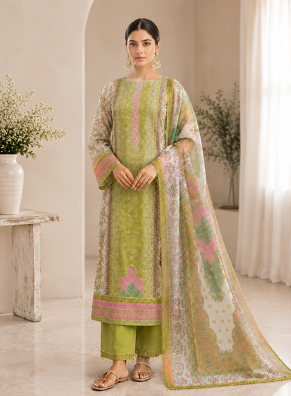 Karachi Mirror Suit Set with Coin Tassel Detailing