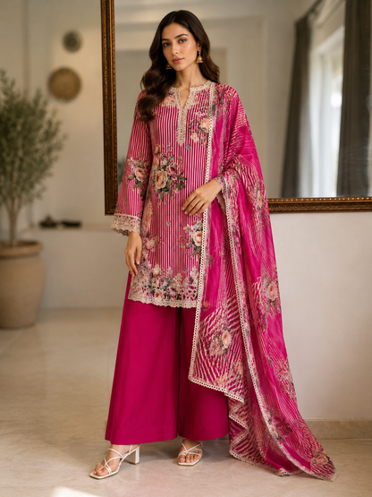 Striped Grace with Cutwork Detail