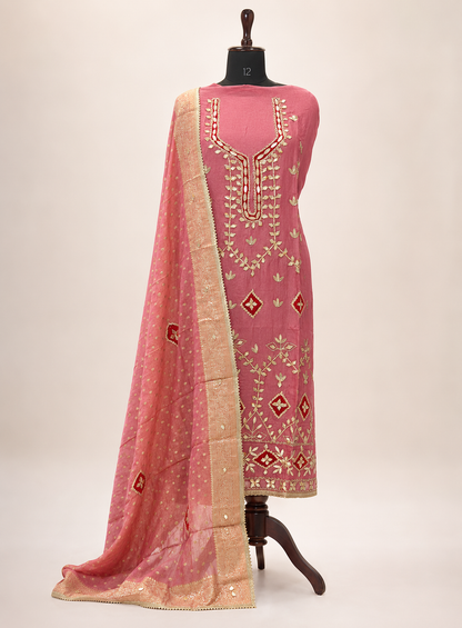 Full Gota Patti Embroidered Top with Tissue Gota Dupatta