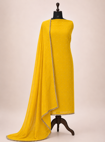 Kota Doriya Mukesh Work Unstitched Sui