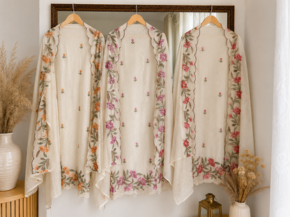Cross-Stitched Inspired Cotton Elegance