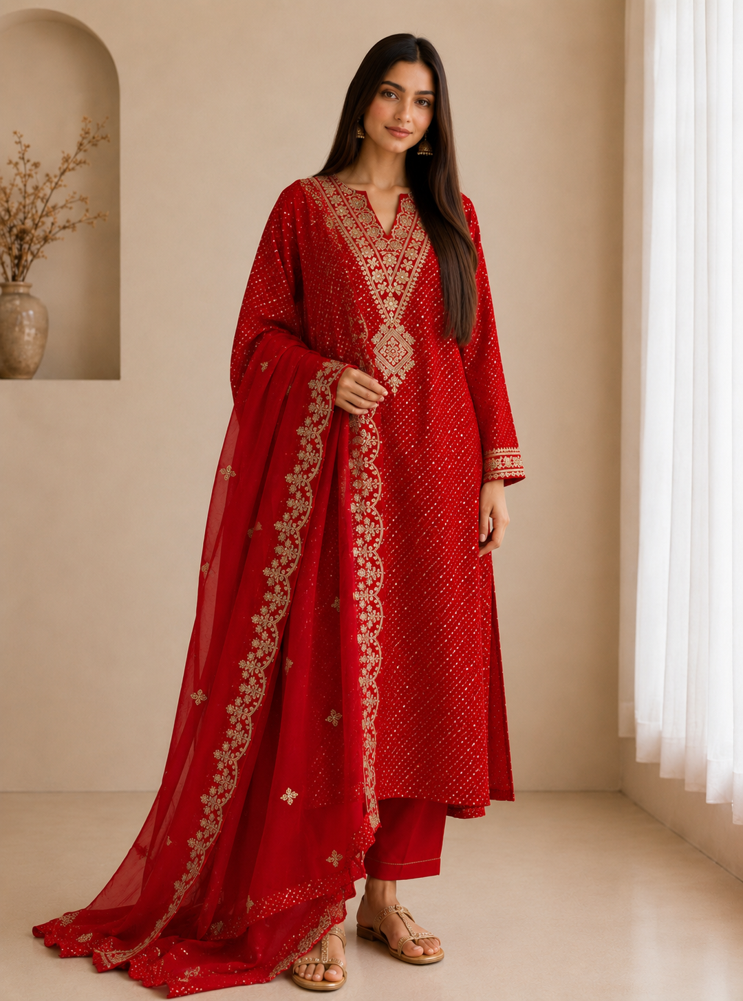 Radiant Red and Rani Laheriya