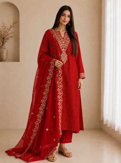 Radiant Red and Rani Laheriya