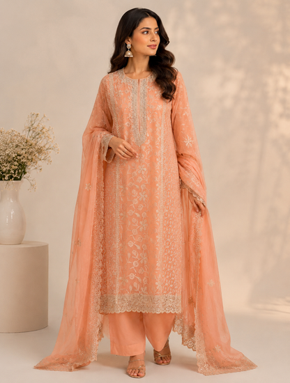 Summer Bloom – Chiffon Chikankari Suit