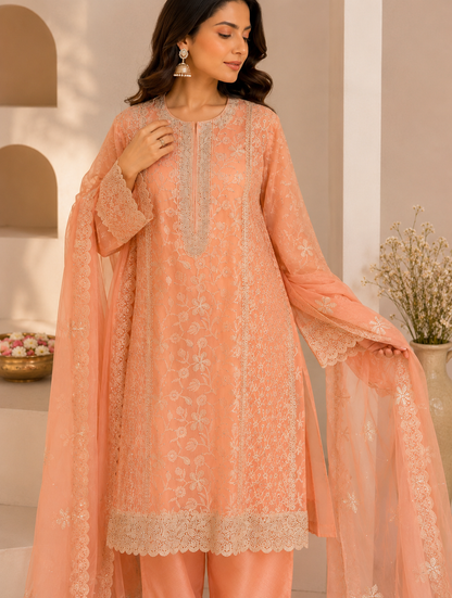 Summer Bloom – Chiffon Chikankari Suit