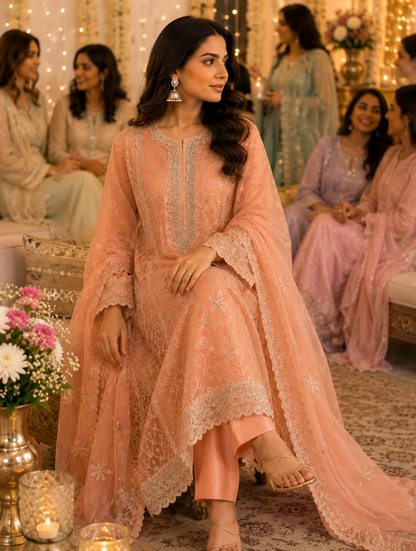 Summer Bloom – Chiffon Chikankari Suit