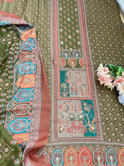 Regal Grace: Sabyasachi-Inspired Gota-Embellished Modal Maslin Suit Set