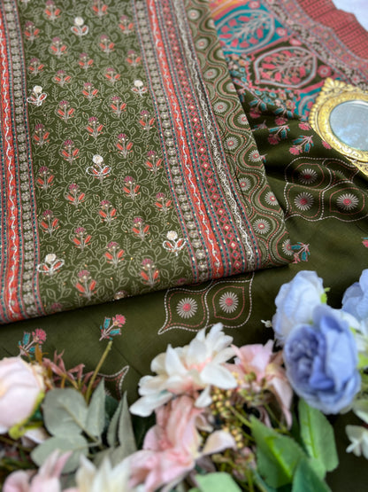 Regal Grace: Sabyasachi-Inspired Gota-Embellished Modal Maslin Suit Set