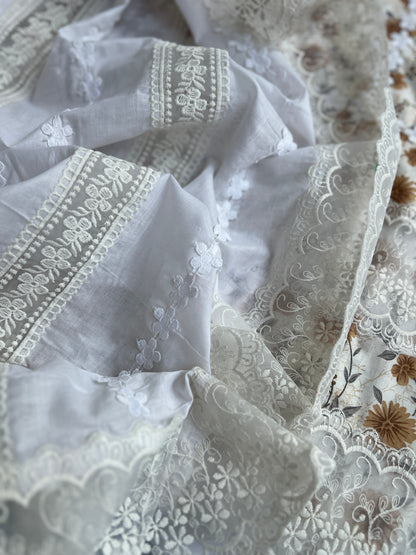 Floral Prints suits with Dedicated Lace