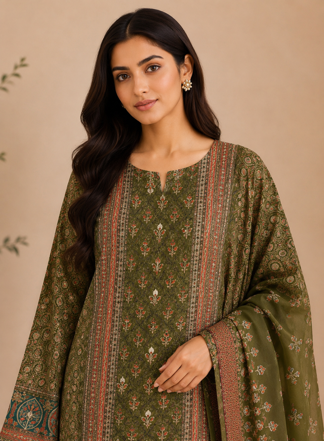Gota-Embellished Modal Maslin Suit Set