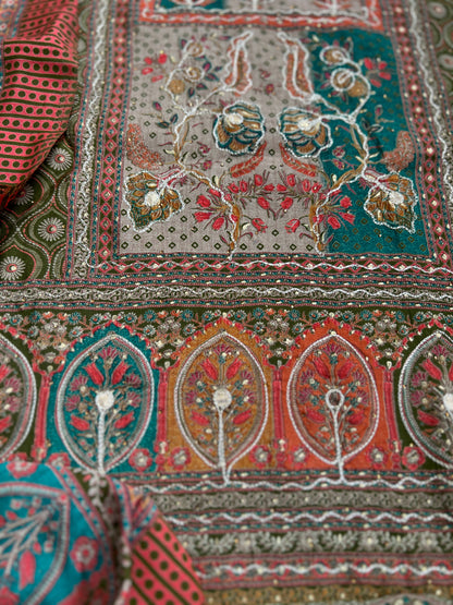 Regal Grace: Sabyasachi-Inspired Gota-Embellished Modal Maslin Suit Set