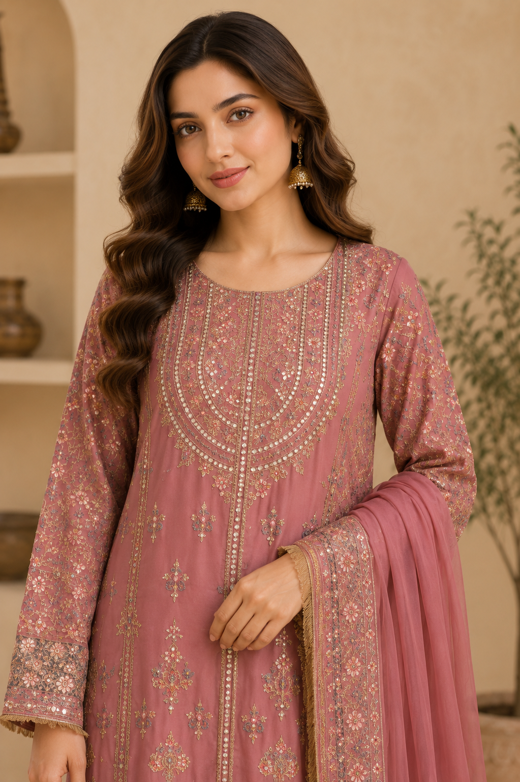 Georgette Embroidered Pakistani Suit