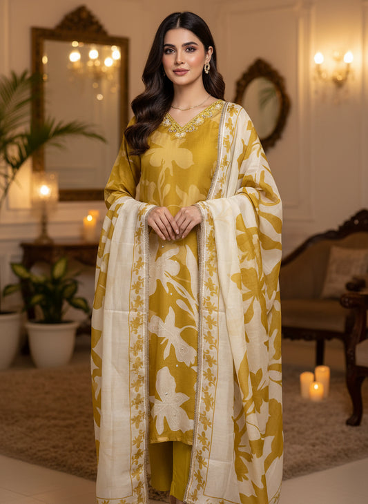 ✨Sunshine Bloom Shimmer Maslin Suit✨