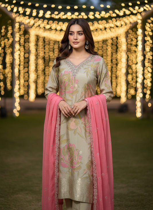 Golden Hour Glam – Shimmer Silk Ready-to-Wear