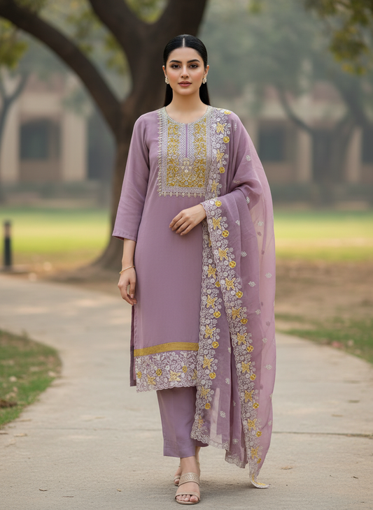 Lavender Luxury with Golden Touch