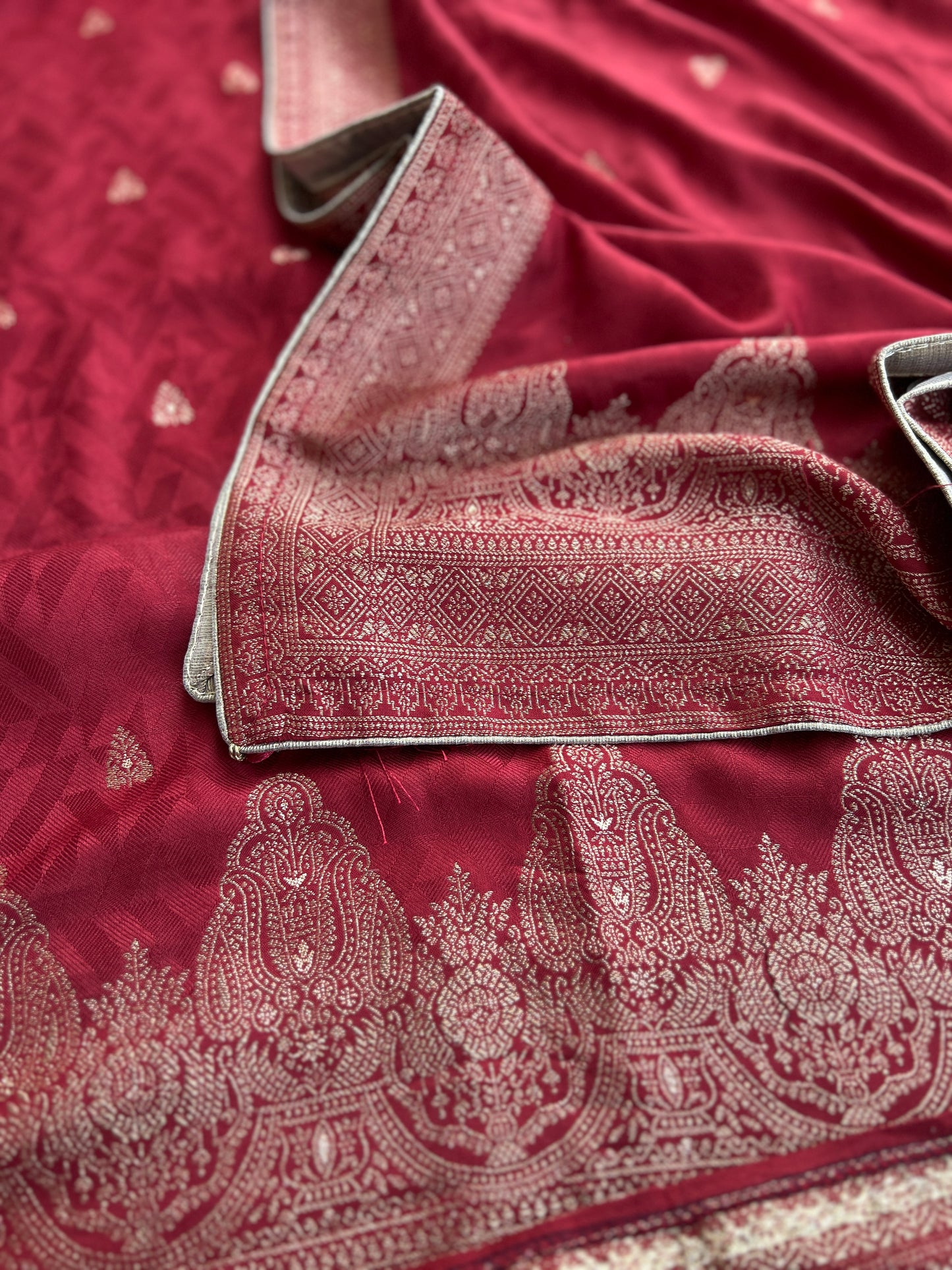 Royal Pashmina Banarasi Weaving Salwar Suit Set – Winter Wedding Edit