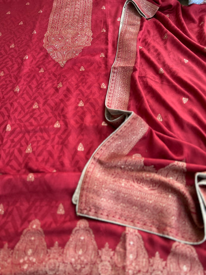Royal Pashmina Banarasi Weaving Salwar Suit Set – Winter Wedding Edit