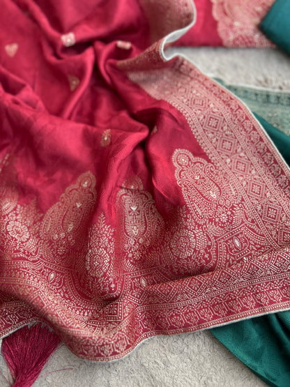 Royal Pashmina Banarasi Weaving Salwar Suit Set – Winter Wedding Edit