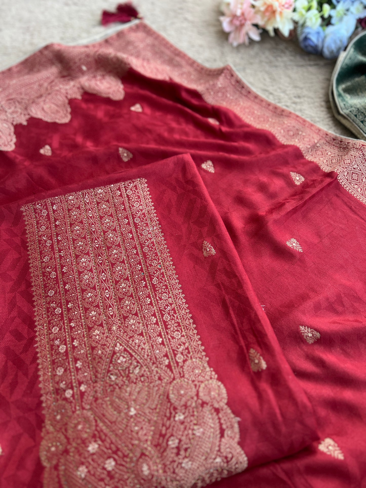 Royal Pashmina Banarasi Weaving Salwar Suit Set – Winter Wedding Edit
