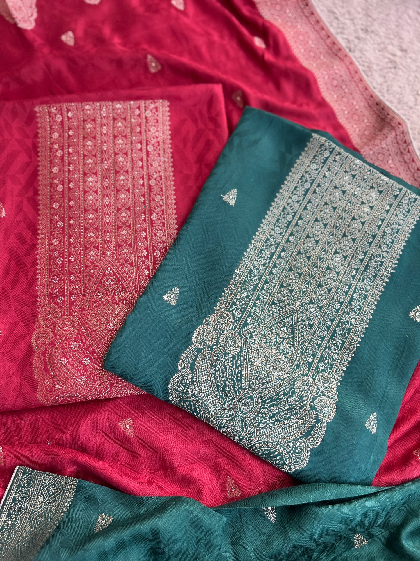 Royal Pashmina Banarasi Weaving Salwar Suit Set – Winter Wedding Edit