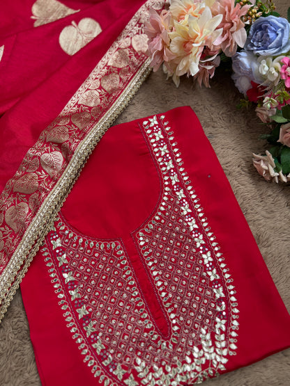 Festive Red Charm with Exquisite Handwork