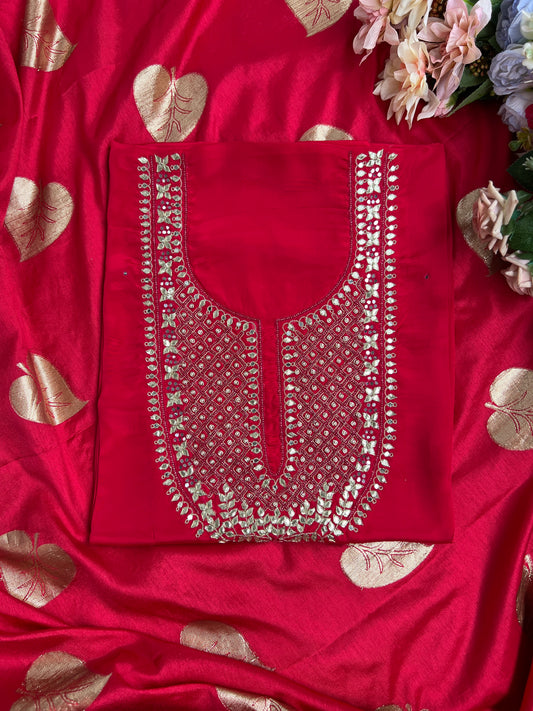 Festive Red Charm with Exquisite Handwork