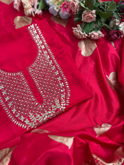 Festive Red Charm with Exquisite Handwork