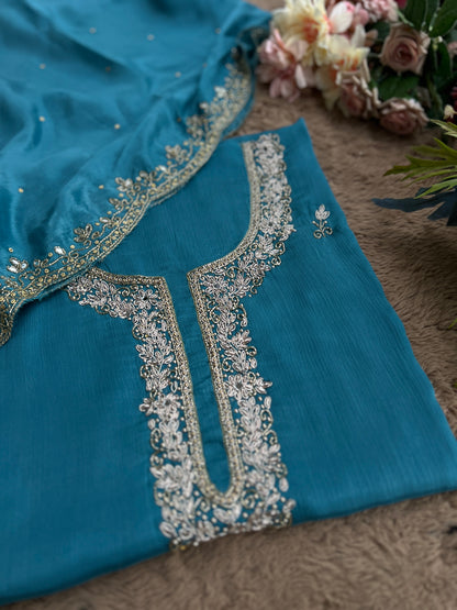 Teal Elegance – Chinnon Handwork Ensemble