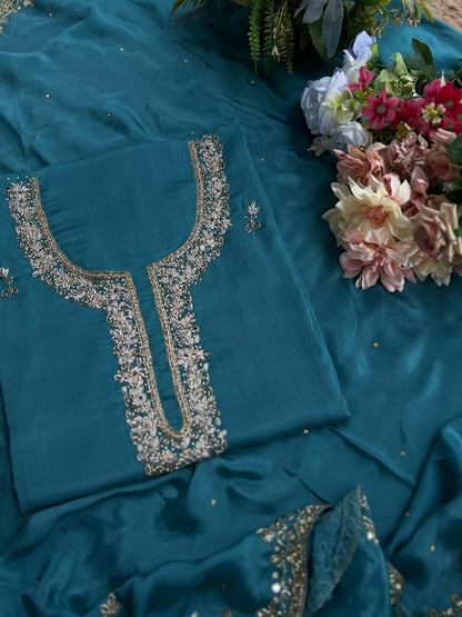 Teal Elegance – Chinnon Handwork Ensemble