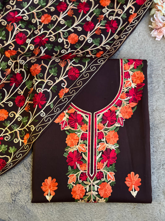 Cocoa Garden Unstitched Woolen Kashmiri Suit Set