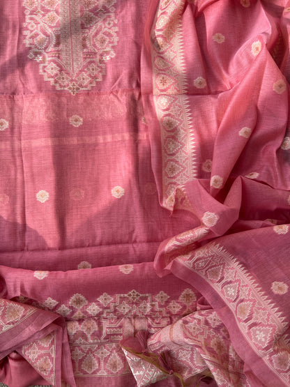 Woven Heritage – Soft Pink Jamdani Elegance