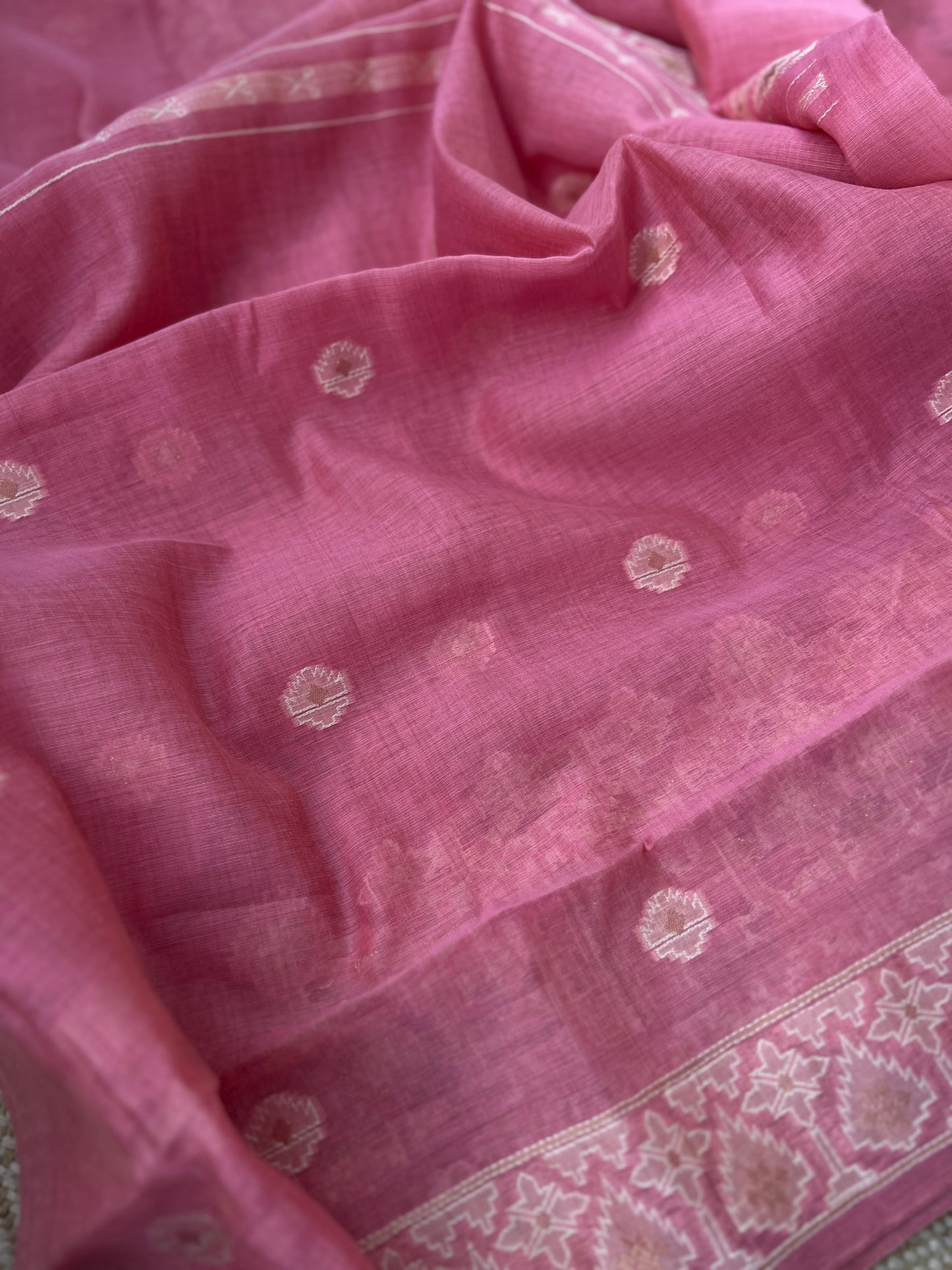 Woven Heritage – Soft Pink Jamdani Elegance